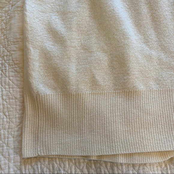 Hope White Oversized Mockneck Unisex Wool Sweater - Picture 3 of 14